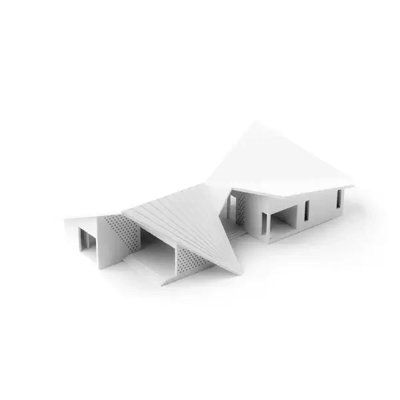 Architectural model in nylon pa12 white