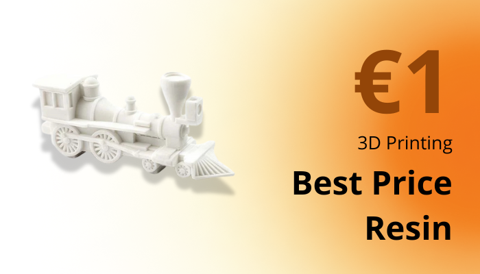 Only €1 Resin Best Price White Basic Finish - Economy Production