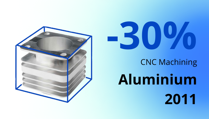 30% Off Aluminium 2011 max 110x110x150 mm