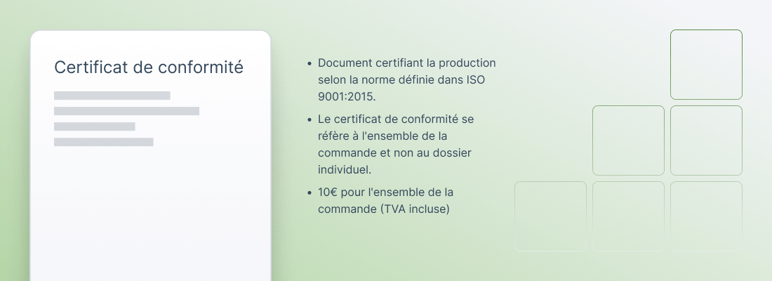 certificat conformité