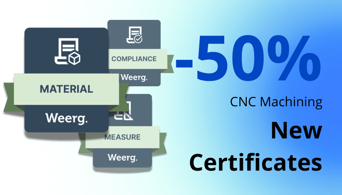 -50% Nuovi certificati CNC