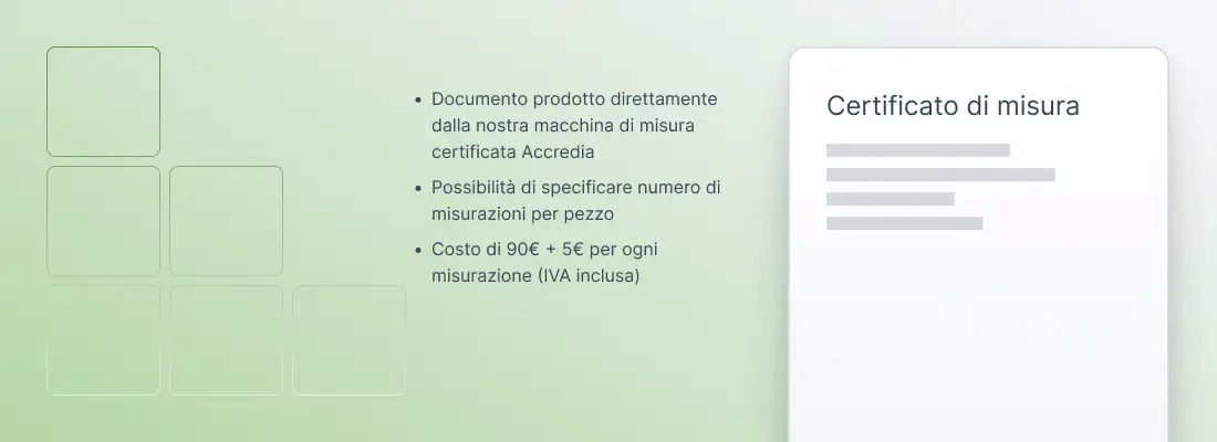 certificato misura